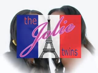 מדהימה identical לסבית twin אחיות, אבוני צרפתי תאומים.